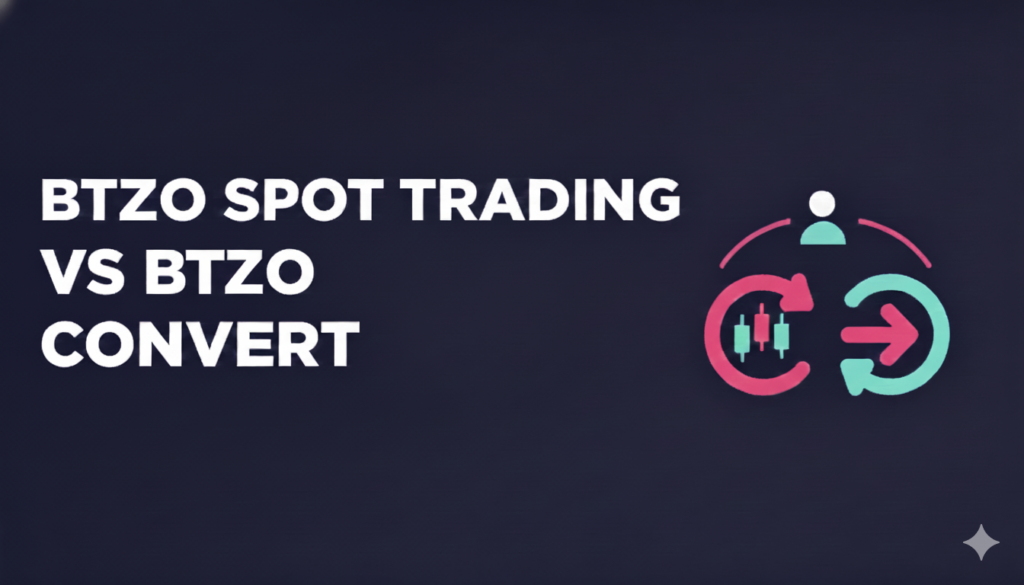 Comparison of Spot Trading and Convert features on BTZO crypto platform