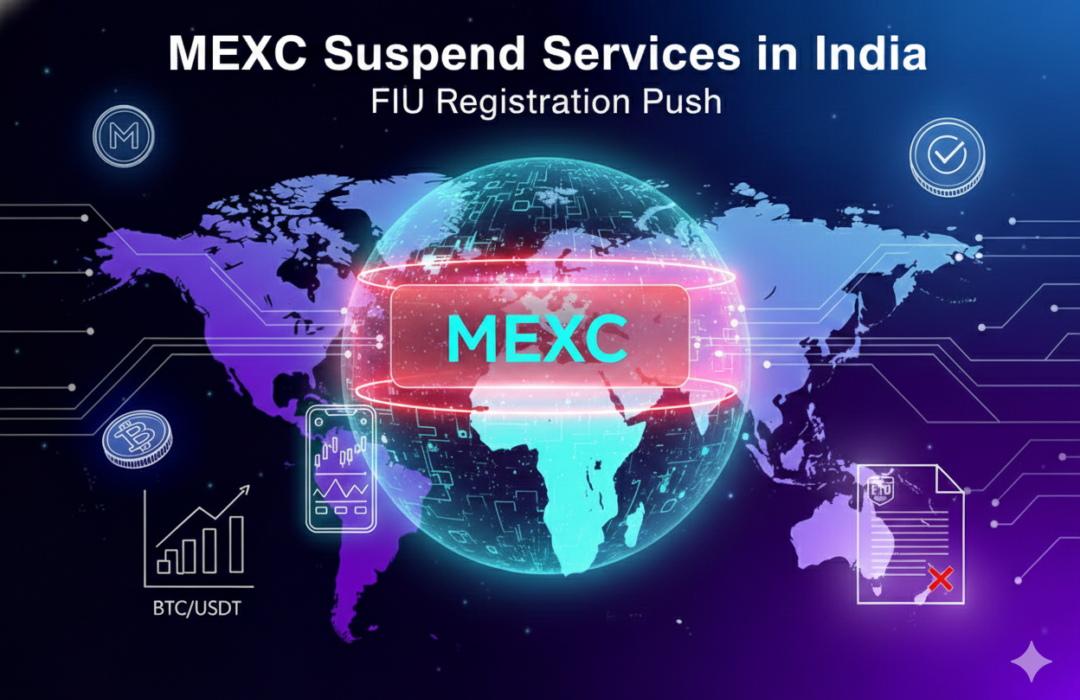 MEXC crypto exchange suspends services in India due to FIU registration compliance