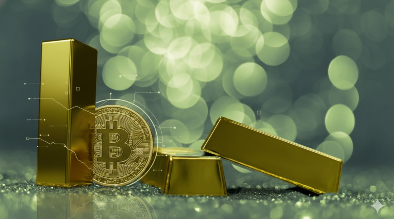 Gold and Bitcoin volatility comparison showing gold outperforming Bitcoin