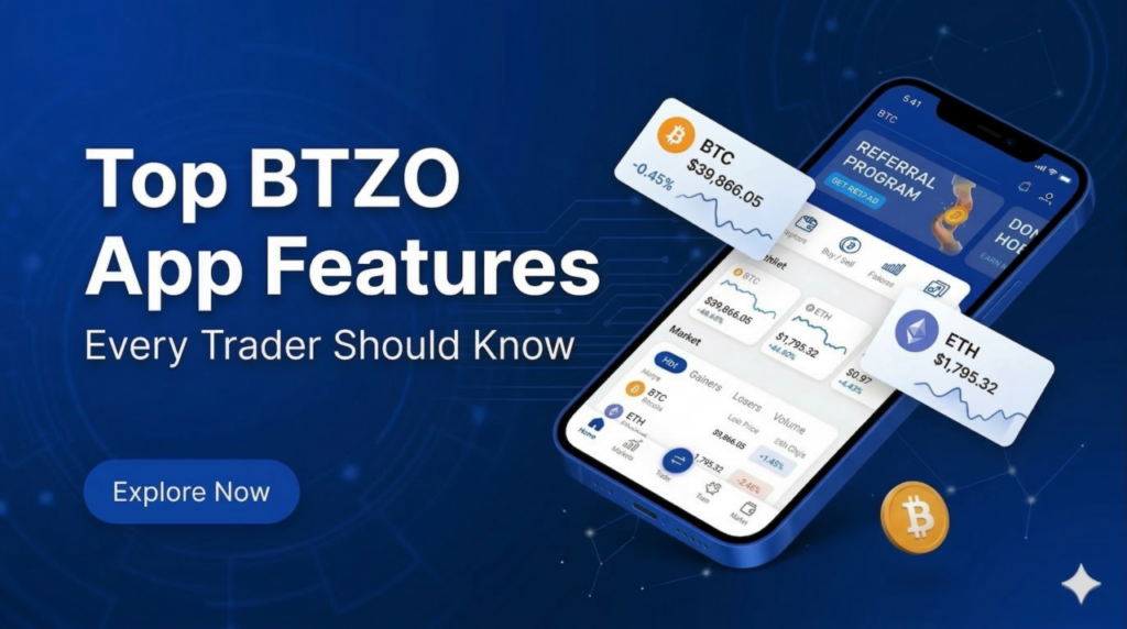 BTZO App trading interface showcasing easy crypto trading features