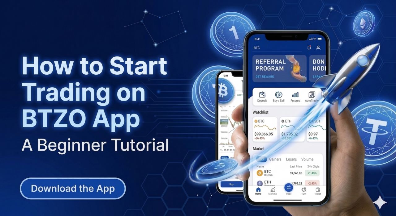 Beginner tutorial on how to start crypto trading using the BTZO app