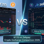 BTZO vs Zebpay comparison showing crypto exchange fees, features, security, and trading tools for Indian traders in 2026