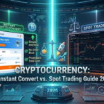 Crypto convert vs spot trading comparison showing instant swaps versus order book trading, control, and fees on a crypto exchange