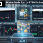 BTZO spot trading interface showing BTC/USDT order panel and price chart