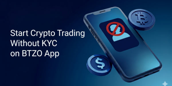 Crypto trading without KYC on the BTZO app